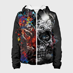 Куртка с капюшоном женская TIGER, цвет: 3D-белый