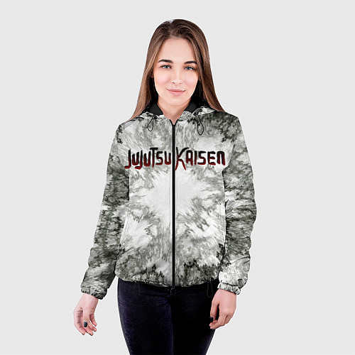 Женская куртка Магическая битва / 3D-Черный – фото 4