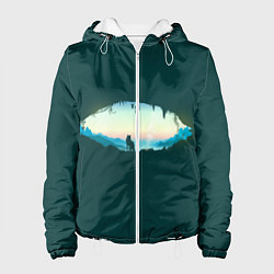 Куртка с капюшоном женская Глаз природы, цвет: 3D-белый