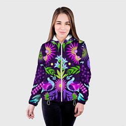 Куртка с капюшоном женская Мексиканская феерия, цвет: 3D-белый — фото 2