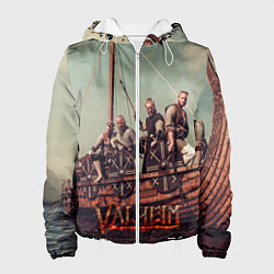 Куртка с капюшоном женская Valheim викинги, цвет: 3D-белый