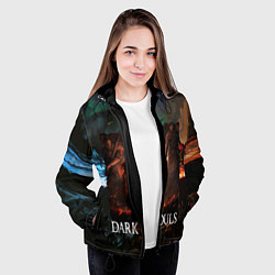 Куртка с капюшоном женская DARKSOULS ТЕМНЫЕ ДУШИ, цвет: 3D-черный — фото 2