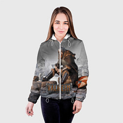 Куртка с капюшоном женская Valheim Викинг, цвет: 3D-белый — фото 2