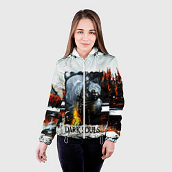 Куртка с капюшоном женская DARK SOULS NEW, цвет: 3D-белый — фото 2