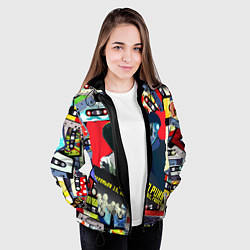 Куртка с капюшоном женская Daft Punk Records, цвет: 3D-черный — фото 2