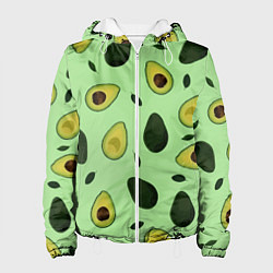 Куртка с капюшоном женская Авокадо, цвет: 3D-белый