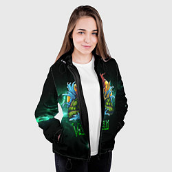 Куртка с капюшоном женская Valheim повелитель морей, цвет: 3D-черный — фото 2