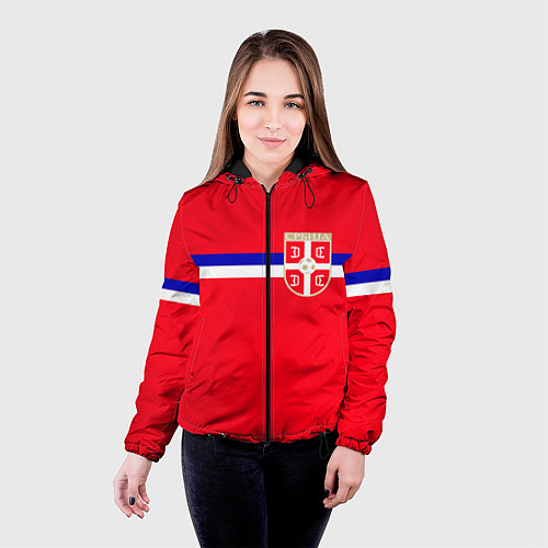 Женская куртка Сборная Сербии / 3D-Черный – фото 4