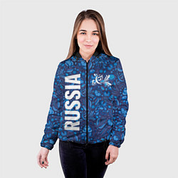 Куртка с капюшоном женская ФОРМА СБОРНОЙ РОССИИ ГЖЕЛЬ, цвет: 3D-черный — фото 2