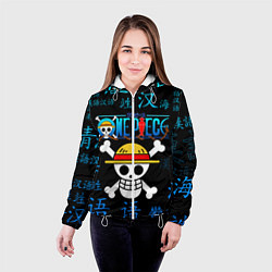 Куртка с капюшоном женская ONE PIECE ВАН ПИС ИЕРОГЛИФ, цвет: 3D-белый — фото 2