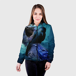 Куртка с капюшоном женская Мистические вороны Crows, цвет: 3D-черный — фото 2