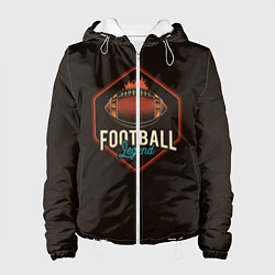 Куртка с капюшоном женская Легенда Футбола, цвет: 3D-белый
