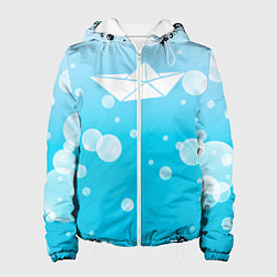 Куртка с капюшоном женская Бумажный кораблик, цвет: 3D-белый
