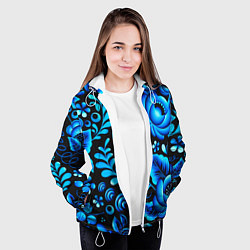 Куртка с капюшоном женская Гжель, цвет: 3D-белый — фото 2