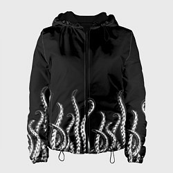 Куртка с капюшоном женская Octopus Щупальца, цвет: 3D-черный