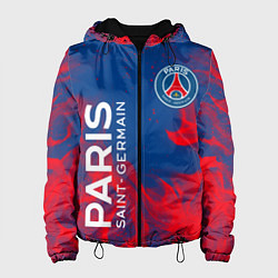 Куртка с капюшоном женская ФК ПСЖ PARIS SAINT GERMAIN, цвет: 3D-черный