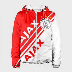 Куртка с капюшоном женская FC AJAX AMSTERDAM ФК АЯКС, цвет: 3D-белый