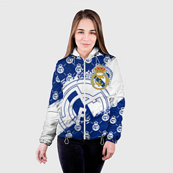 Куртка с капюшоном женская REAL MADRID РЕАЛ МАДРИД, цвет: 3D-белый — фото 2