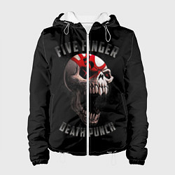 Куртка с капюшоном женская Five Finger Death Punch 5FDP, цвет: 3D-белый