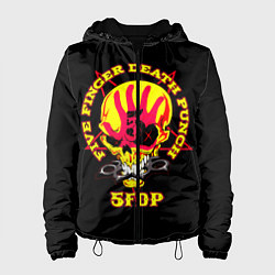 Куртка с капюшоном женская Five Finger Death Punch FFDP, цвет: 3D-черный