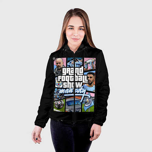 Женская куртка Мансити в стиле гта манчестер / 3D-Черный – фото 4