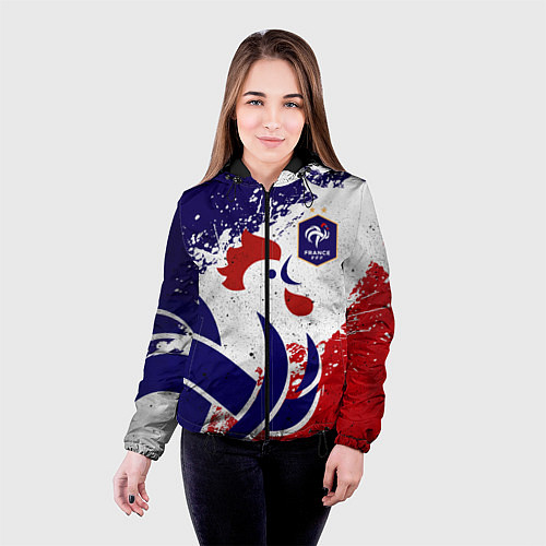 Женская куртка Сборная Франции / 3D-Черный – фото 4