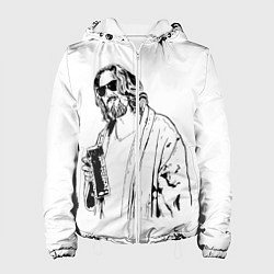 Куртка с капюшоном женская Большой Лебовски Big Lebowski, цвет: 3D-белый