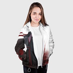 Куртка с капюшоном женская Магистр дьявольского культа, цвет: 3D-белый — фото 2