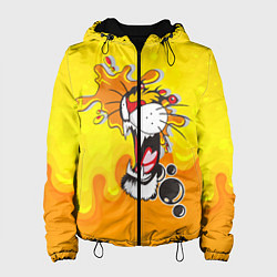 Куртка с капюшоном женская Тигр из капель, цвет: 3D-черный