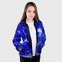 Куртка с капюшоном женская Морские волны!, цвет: 3D-черный — фото 2