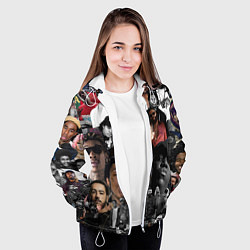Куртка с капюшоном женская Короли Рэпа KING RAP, цвет: 3D-белый — фото 2