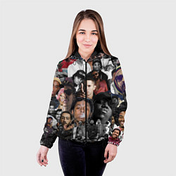 Куртка с капюшоном женская Короли Рэпа KING RAP, цвет: 3D-черный — фото 2