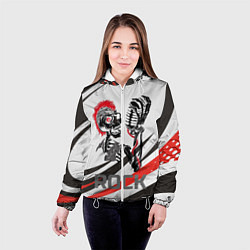 Куртка с капюшоном женская Punk music, цвет: 3D-белый — фото 2