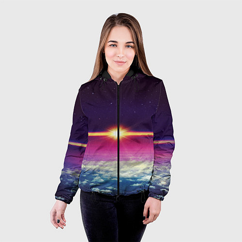 Женская куртка МЕЖДУ НЕБОМ И ЗЕМЛЁЙ / 3D-Черный – фото 4