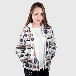 Куртка с капюшоном женская Дискотека 80, цвет: 3D-белый — фото 2