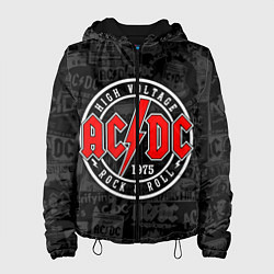Куртка с капюшоном женская AC DC HIGH VOLTAGE, цвет: 3D-черный