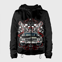 Куртка с капюшоном женская МАШИНА, цвет: 3D-черный