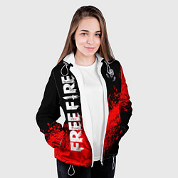 Куртка с капюшоном женская FREE FIRE Фри Фаер, цвет: 3D-белый — фото 2