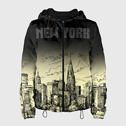 Куртка с капюшоном женская Нью-Йорк, цвет: 3D-черный