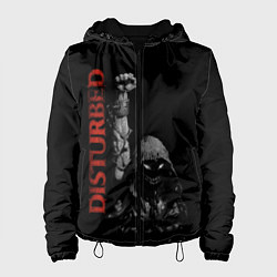 Куртка с капюшоном женская DISTURBED, цвет: 3D-черный