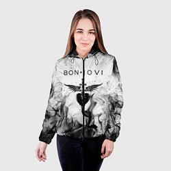 Куртка с капюшоном женская BON JOVI HEART СЕРДЦЕ, цвет: 3D-черный — фото 2