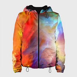 Куртка с капюшоном женская Сине-желтое небо, цвет: 3D-черный