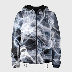 Куртка с капюшоном женская Графика дыма, цвет: 3D-черный