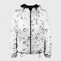Куртка с капюшоном женская Утренний дождь, цвет: 3D-черный