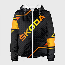 Куртка с капюшоном женская Skoda Gold Шкода, цвет: 3D-белый