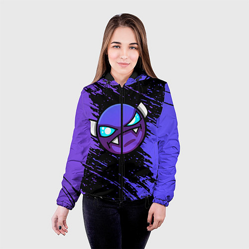 Женская куртка Geometry Dash / 3D-Черный – фото 4