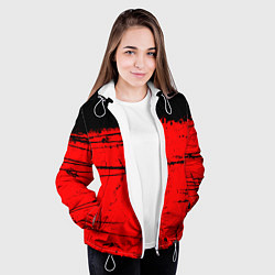 Куртка с капюшоном женская КРАСНЫЙ ГРАНЖ RED GRUNGE, цвет: 3D-белый — фото 2