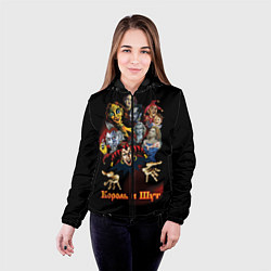 Куртка с капюшоном женская Король и Шут сказочные персонажи, цвет: 3D-черный — фото 2