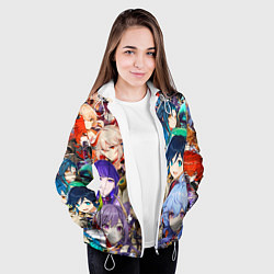 Куртка с капюшоном женская Genshin Impact - персонажи, цвет: 3D-белый — фото 2