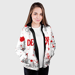 Куртка с капюшоном женская Dexter logo Декстер брызги крови, цвет: 3D-черный — фото 2